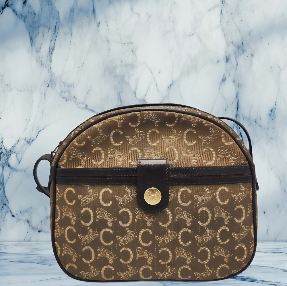 CÉLINE Signature C Sulky Jaquard Crossbody Bag